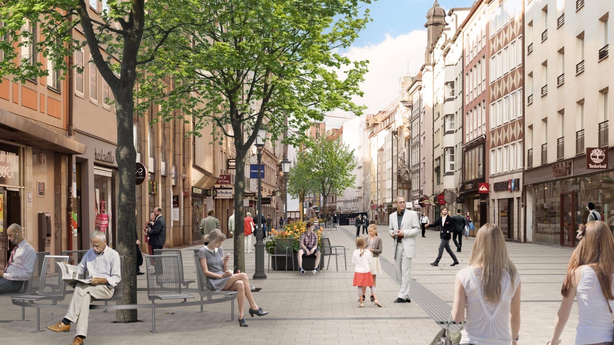 Shopping Street in Munich