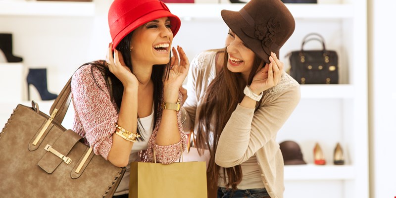 Details in a women clothing store.